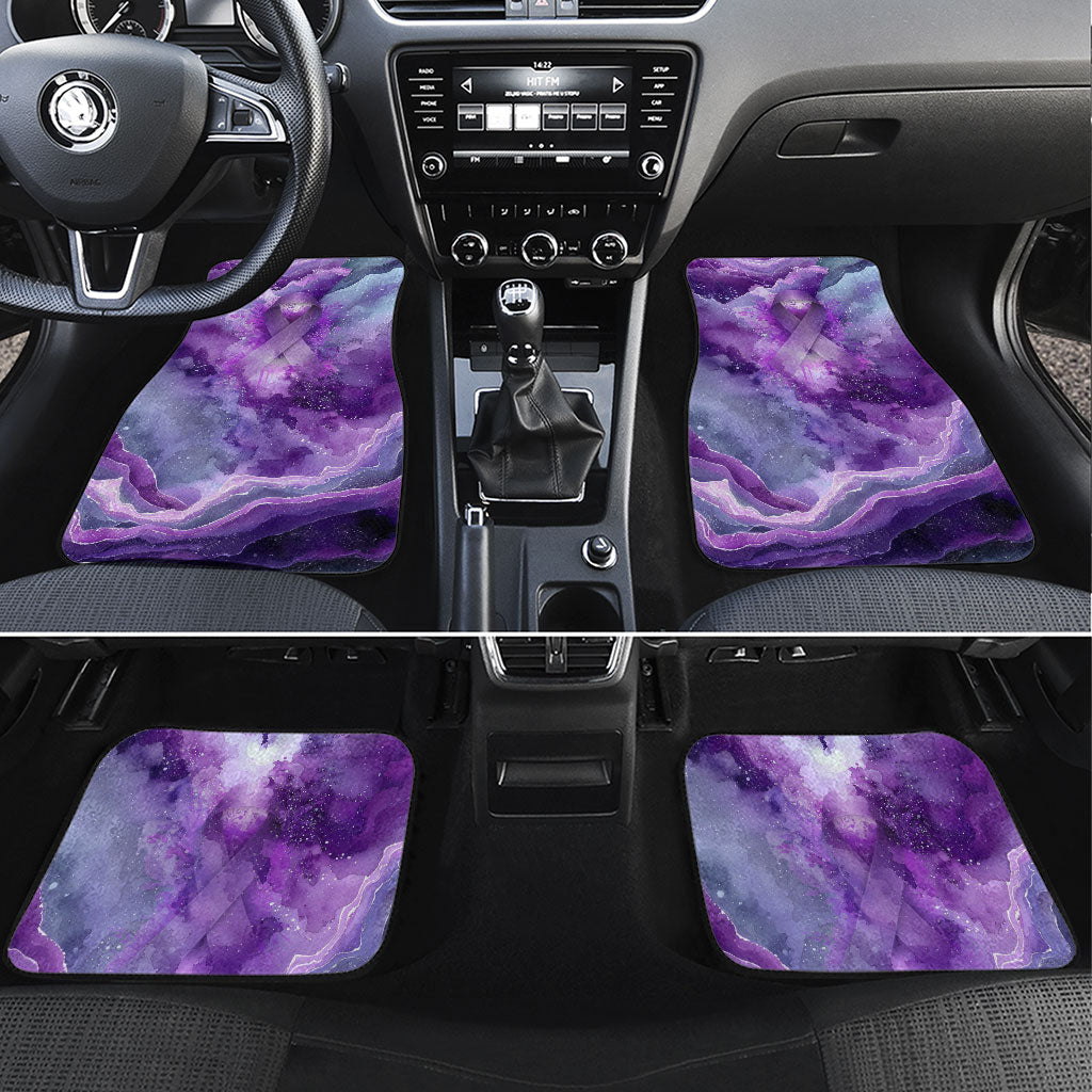 Lupus Awareness Month Car Mats Purple Ribbon Watercolor Galaxy Butterfly Floral Support Art