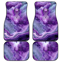 Lupus Awareness Month Car Mats Purple Ribbon Watercolor Galaxy Butterfly Floral Support Art