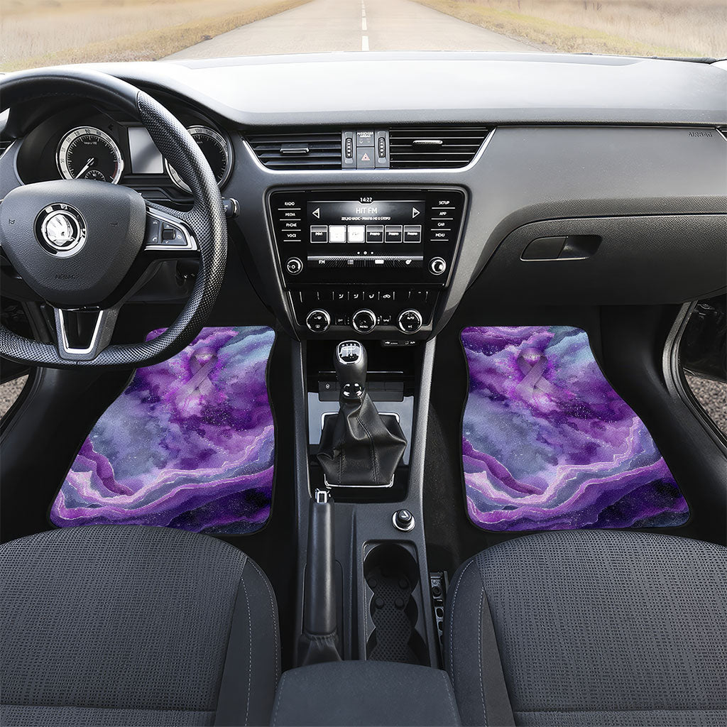 Lupus Awareness Month Car Mats Purple Ribbon Watercolor Galaxy Butterfly Floral Support Art