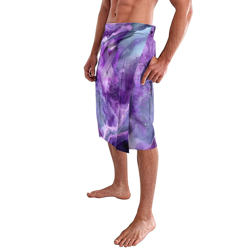 Lupus Awareness Month Lavalava Purple Ribbon Watercolor Galaxy Butterfly Floral Support Art