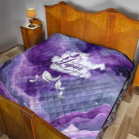 Lupus Awareness Month Quilt Purple Ribbon Watercolor Galaxy Butterfly Floral Support Art