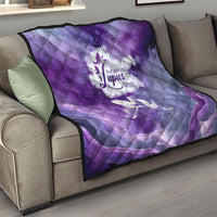 Lupus Awareness Month Quilt Purple Ribbon Watercolor Galaxy Butterfly Floral Support Art