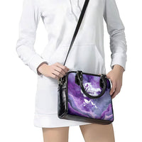 Lupus Awareness Month Shoulder Handbag Purple Ribbon Watercolor Galaxy Butterfly Floral Support Art