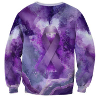 Lupus Awareness Month Sweatshirt Purple Ribbon Watercolor Galaxy Butterfly Floral Support Art