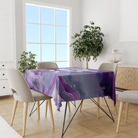 Lupus Awareness Month Tablecloth Purple Ribbon Watercolor Galaxy Butterfly Floral Support Art