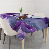 Lupus Awareness Month Tablecloth Purple Ribbon Watercolor Galaxy Butterfly Floral Support Art