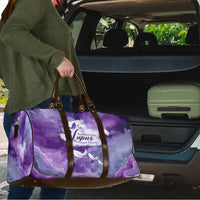 Lupus Awareness Month Travel Bag Purple Ribbon Watercolor Galaxy Butterfly Floral Support Art
