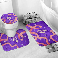 Lupus Awareness Bathroom Set Her Fight Is My Fight - Purple Ribbon Butterfly Wave Style