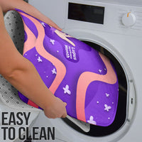 Lupus Awareness Bathroom Set Her Fight Is My Fight - Purple Ribbon Butterfly Wave Style
