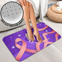 Lupus Awareness Bathroom Set Her Fight Is My Fight - Purple Ribbon Butterfly Wave Style