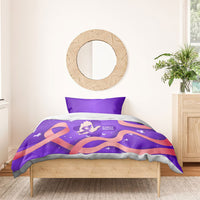 Lupus Awareness Bedding Set Her Fight Is My Fight - Purple Ribbon Butterfly Wave Style