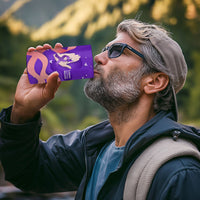 Lupus Awareness 4 in 1 Can Cooler Tumbler Her Fight Is My Fight - Purple Ribbon Butterfly Wave Style