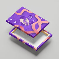 Lupus Awareness Canvas Wall Art Her Fight Is My Fight - Purple Ribbon Butterfly Wave Style