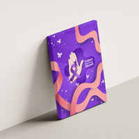 Lupus Awareness Canvas Wall Art Her Fight Is My Fight - Purple Ribbon Butterfly Wave Style