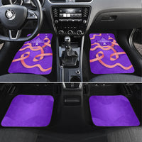 Lupus Awareness Car Mats Her Fight Is My Fight - Purple Ribbon Butterfly Wave Style