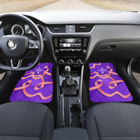 Lupus Awareness Car Mats Her Fight Is My Fight - Purple Ribbon Butterfly Wave Style