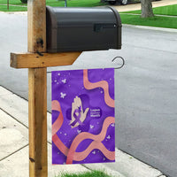 Lupus Awareness Garden Flag Her Fight Is My Fight - Purple Ribbon Butterfly Wave Style