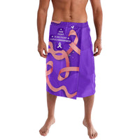 Lupus Awareness Lavalava Her Fight Is My Fight - Purple Ribbon Butterfly Wave Style