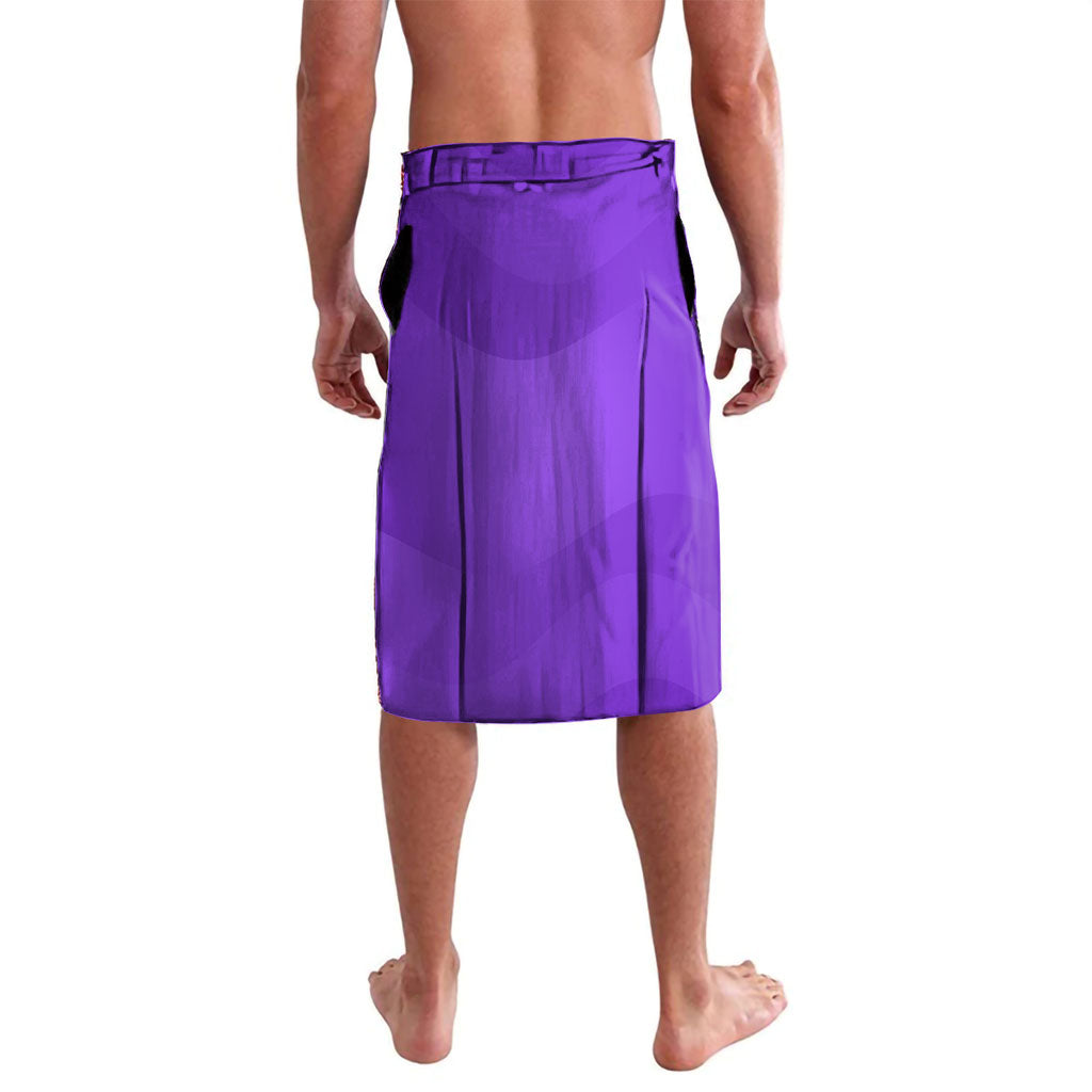 Lupus Awareness Lavalava Her Fight Is My Fight - Purple Ribbon Butterfly Wave Style
