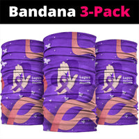 Lupus Awareness Neck Gaiter Her Fight Is My Fight - Purple Ribbon Butterfly Wave Style