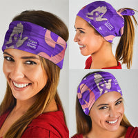 Lupus Awareness Neck Gaiter Her Fight Is My Fight - Purple Ribbon Butterfly Wave Style