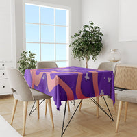 Lupus Awareness Tablecloth Her Fight Is My Fight - Purple Ribbon Butterfly Wave Style