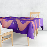 Lupus Awareness Tablecloth Her Fight Is My Fight - Purple Ribbon Butterfly Wave Style