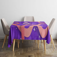 Lupus Awareness Tablecloth Her Fight Is My Fight - Purple Ribbon Butterfly Wave Style