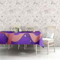 Lupus Awareness Tablecloth Her Fight Is My Fight - Purple Ribbon Butterfly Wave Style