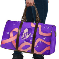 Lupus Awareness Travel Bag Her Fight Is My Fight - Purple Ribbon Butterfly Wave Style