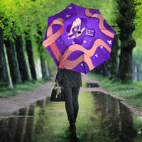 Lupus Awareness Umbrella Her Fight Is My Fight - Purple Ribbon Butterfly Wave Style