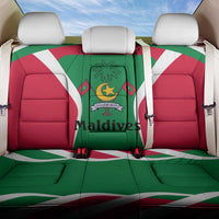 Maldives National Flag and Emblem Back Car Seat Cover with Green Red White Colorblock Design