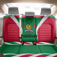 Maldives National Flag and Emblem Back Car Seat Cover with Green Red White Colorblock Design