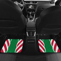 Maldives National Flag and Emblem Car Mats with Green Red White Colorblock Design