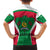 Maldives National Flag and Emblem Family Matching Summer Maxi Dress and Hawaiian Shirt with Green Red White Colorblock Design