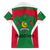 Maldives National Flag and Emblem Hawaiian Shirt with Green Red White Colorblock Design