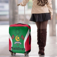 Maldives National Flag and Emblem Luggage Cover with Green Red White Colorblock Design