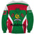 Maldives National Flag and Emblem Sweatshirt with Green Red White Colorblock Design