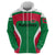 Maldives National Flag and Emblem Zip Hoodie with Green Red White Colorblock Design