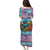 Maldives Coral Reef Ocean Print Puletasi with Underwater Pastel Blue and Purple Design
