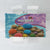 Maldives Coral Reef Ocean Print Tablecloth with Underwater Pastel Blue and Purple Design