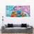Maldives Coral Reef Ocean Print Tapestry with Underwater Pastel Blue and Purple Design