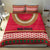 Maldives Tribal Heritage Red Bedding Set with Cultural Geometric Pattern and Island Flag Print