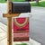 Maldives Tribal Heritage Red Garden Flag with Cultural Geometric Pattern and Island Flag Print