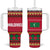 Maldives Tribal Heritage Red Tumbler With Handle with Cultural Geometric Pattern and Island Flag Print