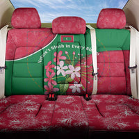 Maldives Floral Bloom Back Car Seat Cover with Tropical Island Blossoms and National Flag Design
