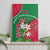 Maldives Floral Bloom Canvas Wall Art with Tropical Island Blossoms and National Flag Design