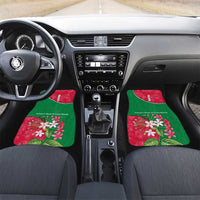 Maldives Floral Bloom Car Mats with Tropical Island Blossoms and National Flag Design