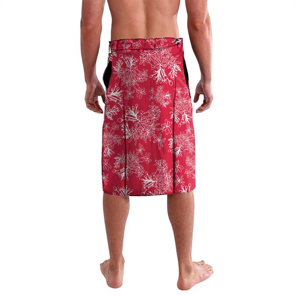 Maldives Floral Bloom Lavalava with Tropical Island Blossoms and National Flag Design