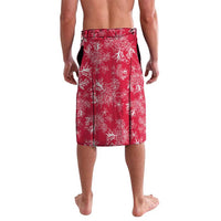 Maldives Floral Bloom Lavalava with Tropical Island Blossoms and National Flag Design